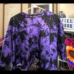 SHEIN Tie Dye Crop Tee